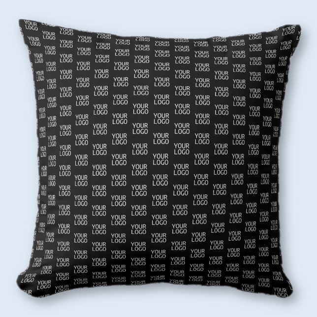 Your Business Logo | Stylish Half Step Pattern Throw Pillow (Creator Uploaded)