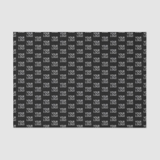 Your Business Logo | Stylish Half Step Pattern Tissue Paper (Front)