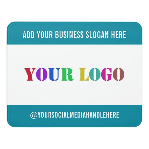 Your Business Logo Text and Color Handle Door Sign