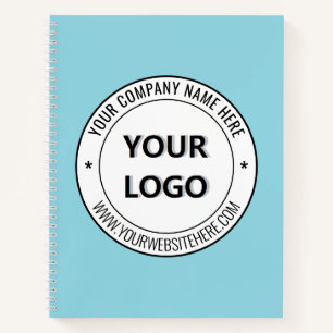 Your Business Logo Text Branded Notebook Example