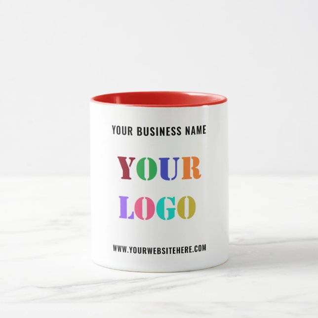 Your Business Logo Text Company Coffee Mug Example (Center)