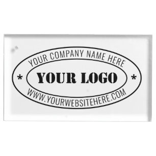 Your Business Logo Text Company Place Card Holder