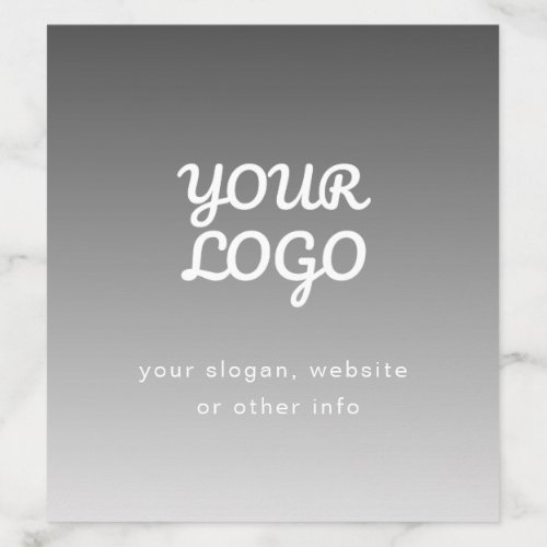 Your Business Logo  Text  Dark Grey Ombre  Envelope Liner