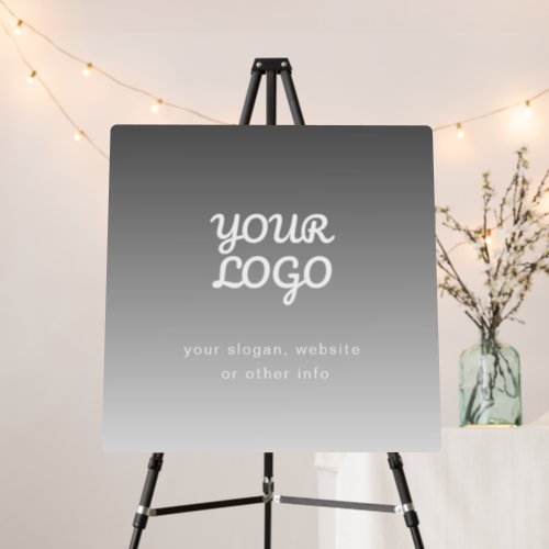 Your Business Logo  Text  Dark Grey Ombre  Foam Board