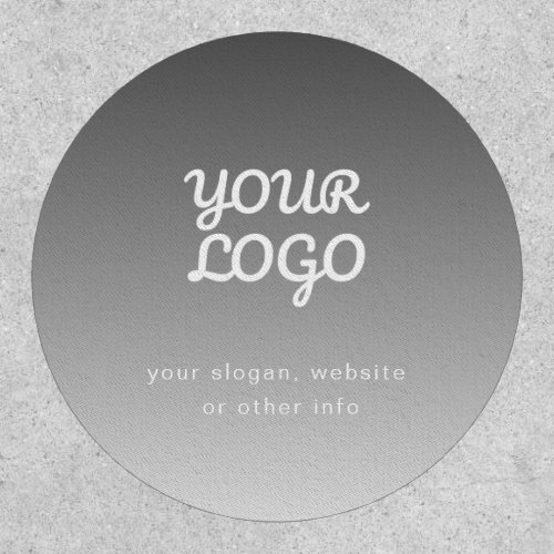 Your Business Logo  Text  Dark Grey Ombre  Patch