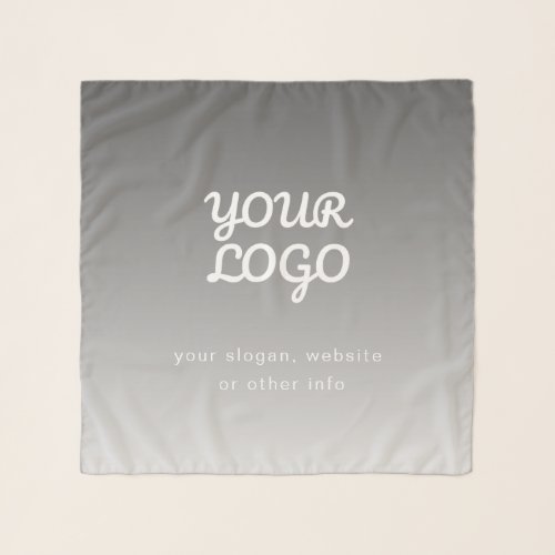 Your Business Logo  Text  Dark Grey Ombre  Scarf