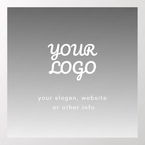Your Business Logo  Text  Dark Grey Ombre  Wall Decal