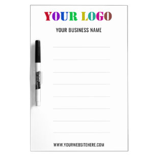 Your Business Logo Text Dry Erase Board Example