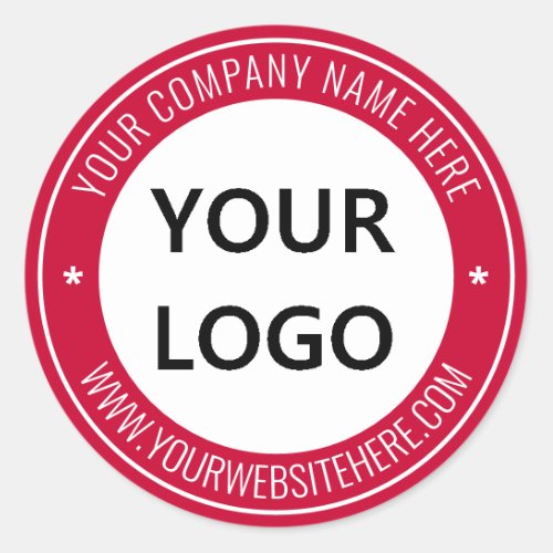 Your Business Logo Text Info and Colors Sticker