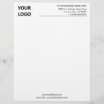 Your Business Logo Text Info Company Letterhead<br><div class="desc">Custom Colors and Fonts - Personalized Letterhead with Your Company Logo and Text Contact Information Your Business Letter head - Add Your Logo - Image or QR Code - Photo / Name - Company / Address - Contact Information / More - Resize and move or remove and add elements /...</div>