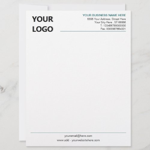 Your Business Logo  Text Office Colors Letterhead