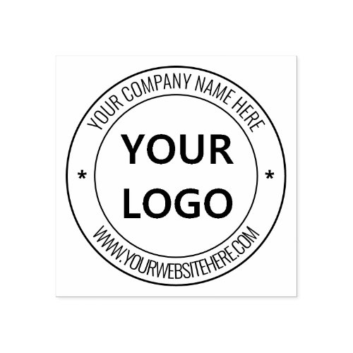 Your Business Logo Text Personalized Rubber Stamp