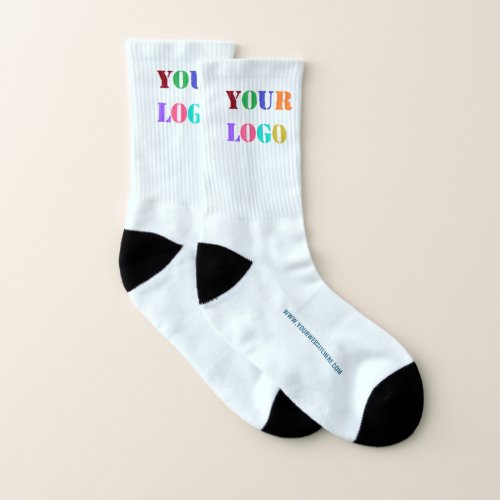 Your Business Logo Text Promotional Company Socks