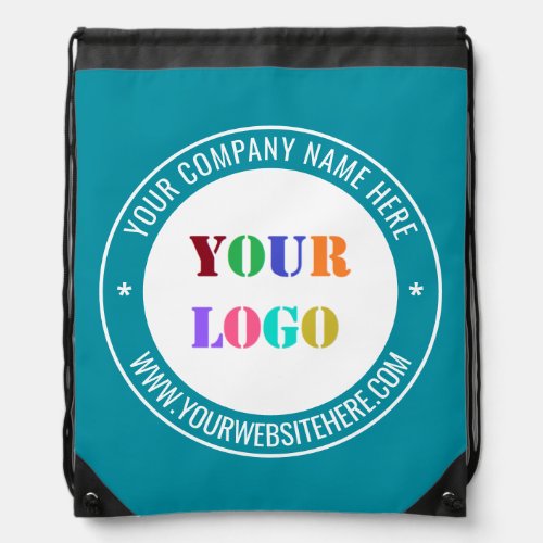 Your Business Logo Text Promotional Drawstring Bag