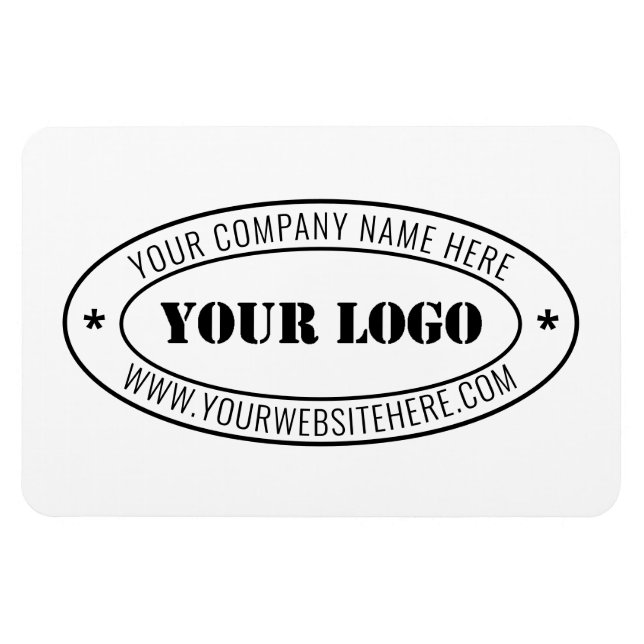 Your Business Logo Text Promotional Magnet Templte (Horizontal)