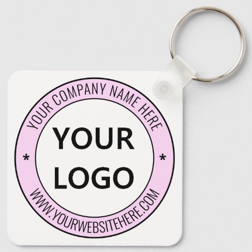 Your Business Logo Text Promotional Stamp Keychain