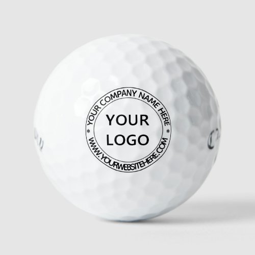 Your Business Logo  Text Stamp Design Golf Balls