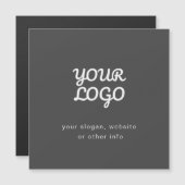 Your Business Logo & Text | Stylish Dark Grey (Front/Back)