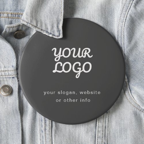 Your Business Logo  Text  Stylish Dark Grey Button