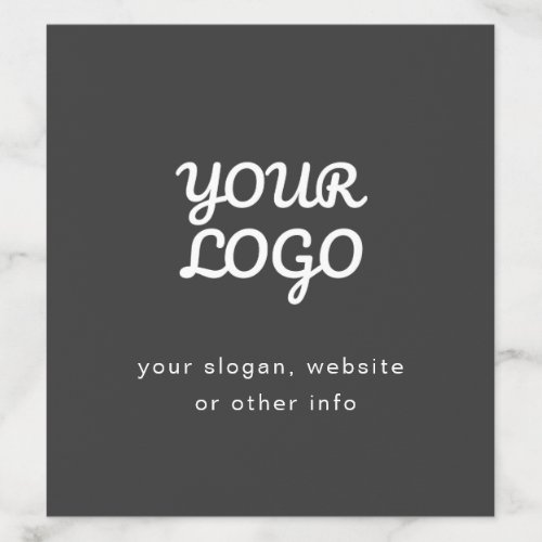 Your Business Logo  Text  Stylish Dark Grey Envelope Liner
