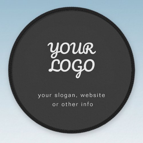 Your Business Logo  Text  Stylish Dark Grey Patch