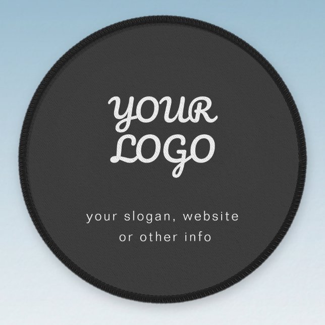 Your Business Logo & Text | Stylish Dark Grey Patch (Creator Uploaded)