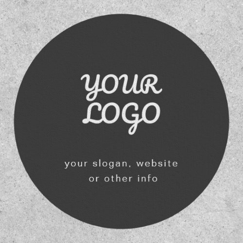 Your Business Logo  Text  Stylish Dark Grey Patch