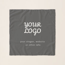 Your Business Logo &amp; Text | Stylish Dark Grey Scarf