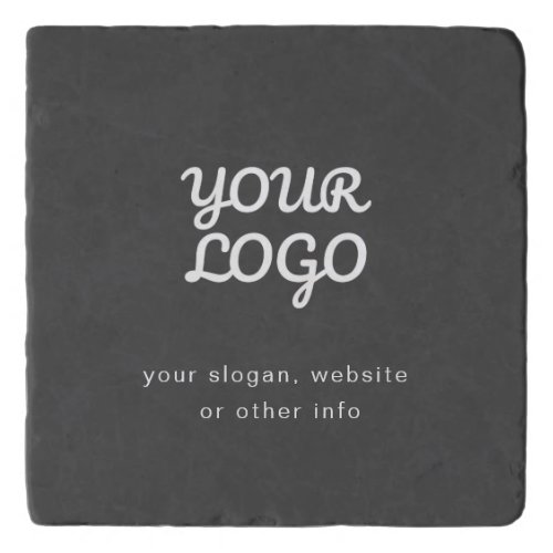 Your Business Logo  Text  Stylish Dark Grey Trivet