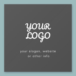 Your Business Logo &amp; Text | Stylish Dark Grey Wall Decal