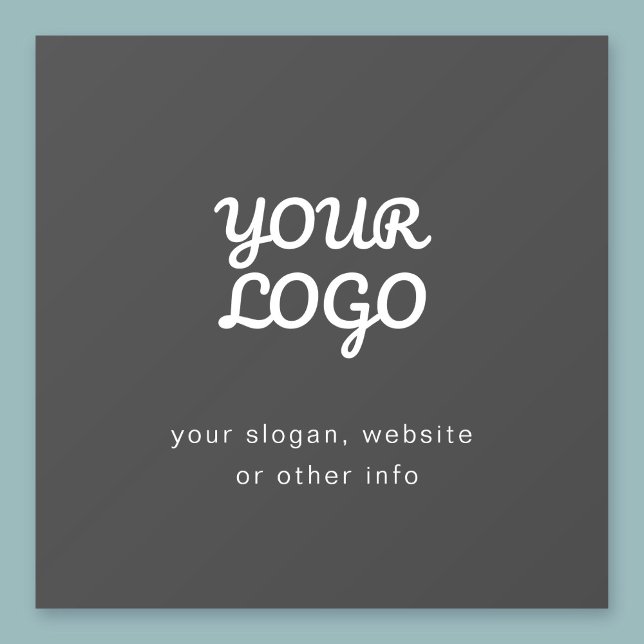 Your Business Logo & Text | Stylish Dark Grey Wall Decal (Creator Uploaded)