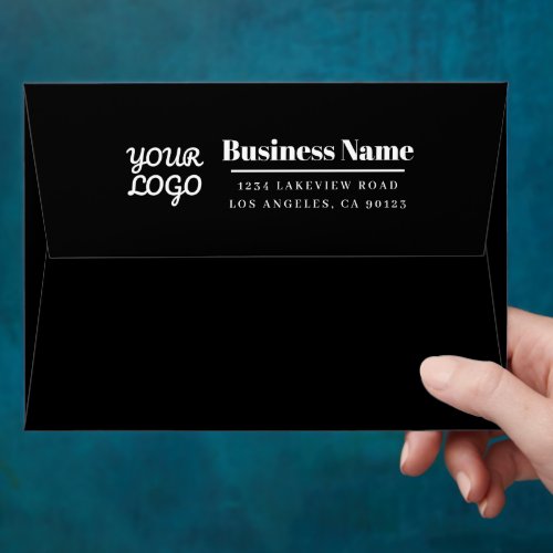 Your Business Logo Tiled Inside Return Address Envelope