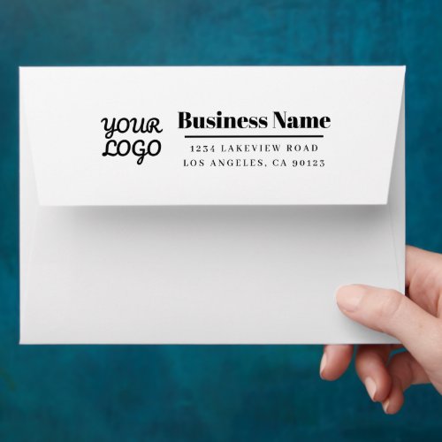 Your Business Logo Tiled Inside Return Address Envelope