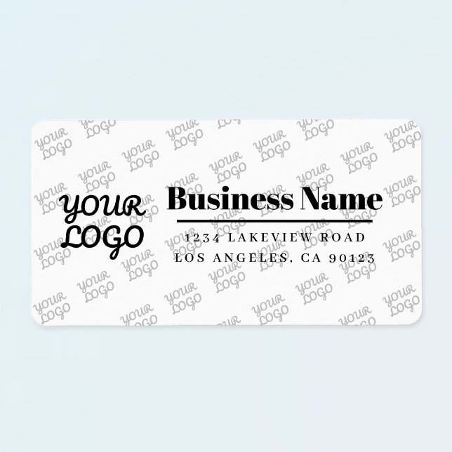 Your Business Logo Tiled Modern Return Address Label (Creator Uploaded)