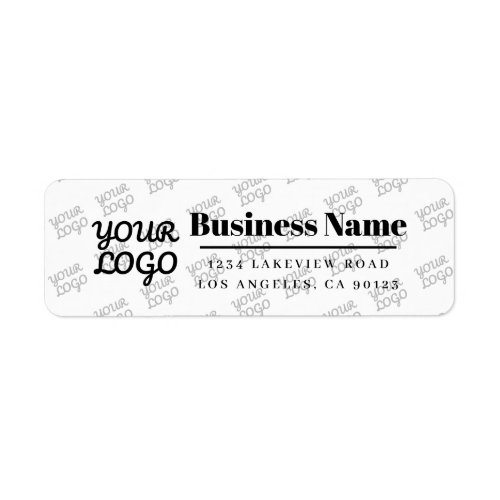 Your Business Logo Tiled Modern Return Address Label