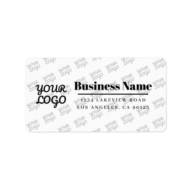 Your Business Logo Tiled Modern Return Address Label (Front)
