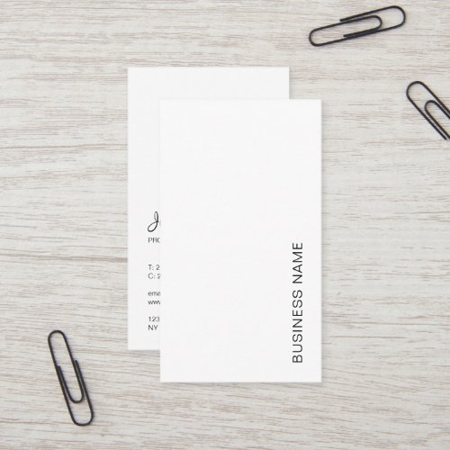Your Business Logo Typography Modern Vertical Business Card