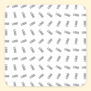 Your Business Logo   Unique Logo Pattern Design  Square Sticker