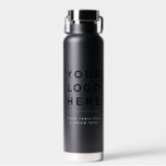 Your Business Logo Website Custom Black Water Bottle<br><div class="desc">Your Business Logo Website or slogan Custom Black Water Bottle. Any color,  any font,  no minimum.</div>