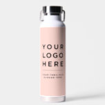 Your Business Logo Website Custom Water Bottle<br><div class="desc">Your Business Logo Website or slogan Custom cute blush pink feminine stylish Water Bottle. A simple modern design in girly colors,  for a stylish and professional look. Any color,  any font,  no minimum.</div>