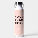 Your Business Logo Website Custom Water Bottle<br><div class="desc">Your Business Logo Website or slogan Custom cute blush pink feminine stylish Water Bottle. A simple modern design in girly colors,  for a stylish and professional look. Any color,  any font,  no minimum.</div>