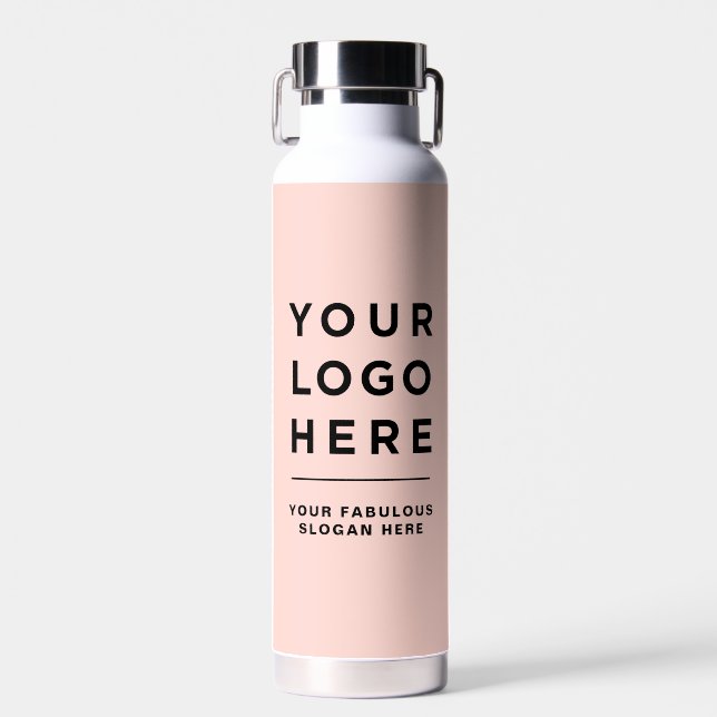 Your Business Logo Website Custom Water Bottle (Front)