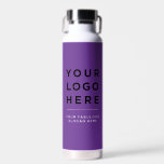 Your Business Logo Website Custom Water Bottle<br><div class="desc">Your Business Logo Website or slogan Custom Water Bottle. A simple modern design in purple and white,  for a stylish and professional look. Any color,  any font,  no minimum.</div>