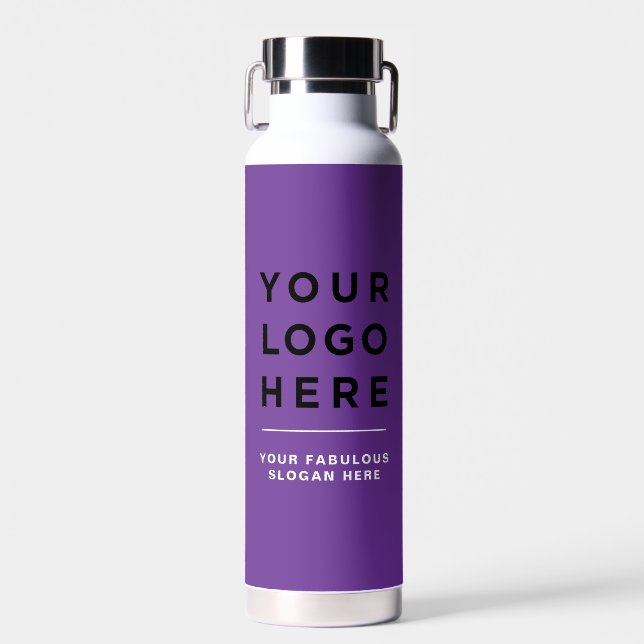 Your Business Logo Website Custom Water Bottle (Front)