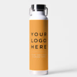 Your Business Logo Website Custom Water Bottle<br><div class="desc">Your Business Logo Website or slogan Custom Water Bottle. A simple modern design in tangerine orange,  for a stylish and professional look. Any color,  any font,  no minimum.</div>