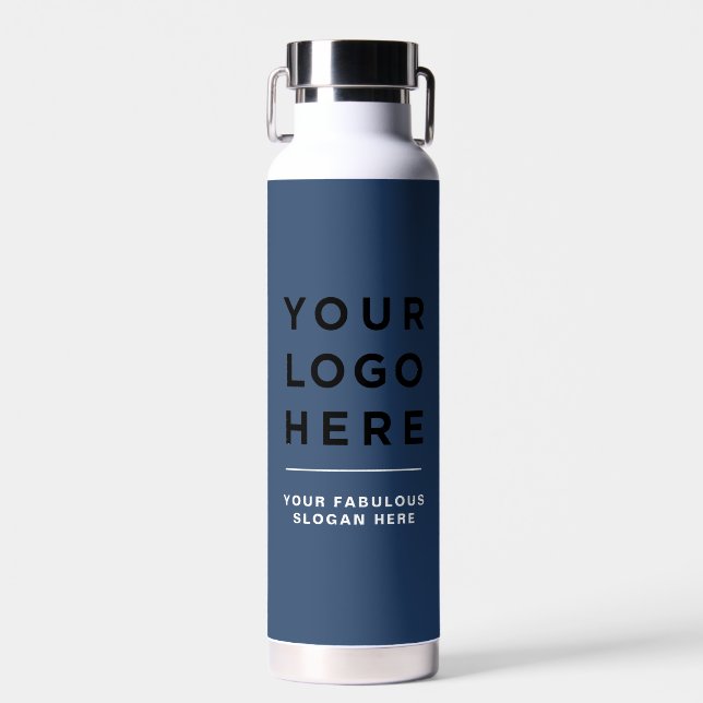 Your Business Logo Website Custom Water Bottle (Front)