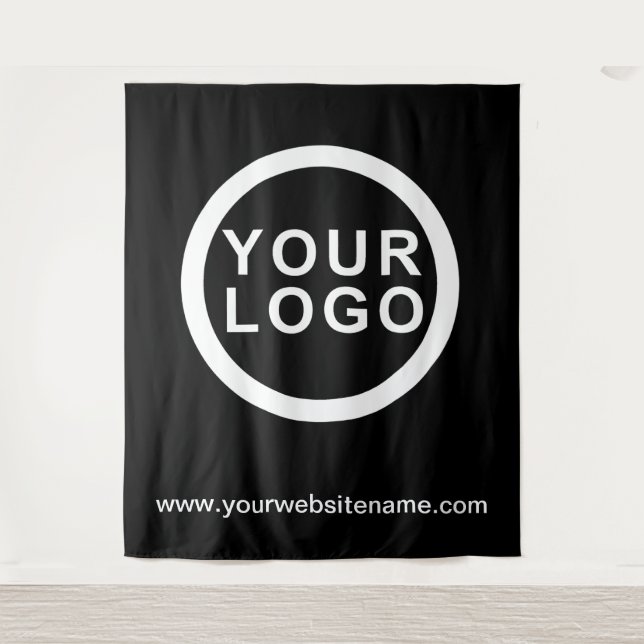 Your Business Logo | Website Modern Black Backdrop (Front)