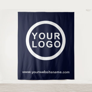 Your Business Logo Website Modern Blue Backdrop