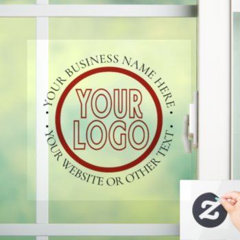 Your Business Logo Window Cling by Ricaso_Intros at Zazzle
