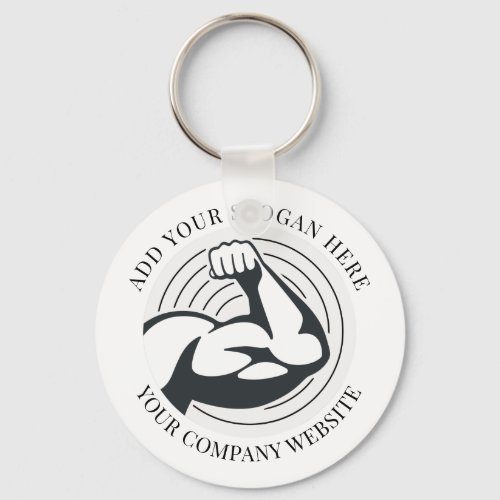 Your Business Logo Work Employee Keychain